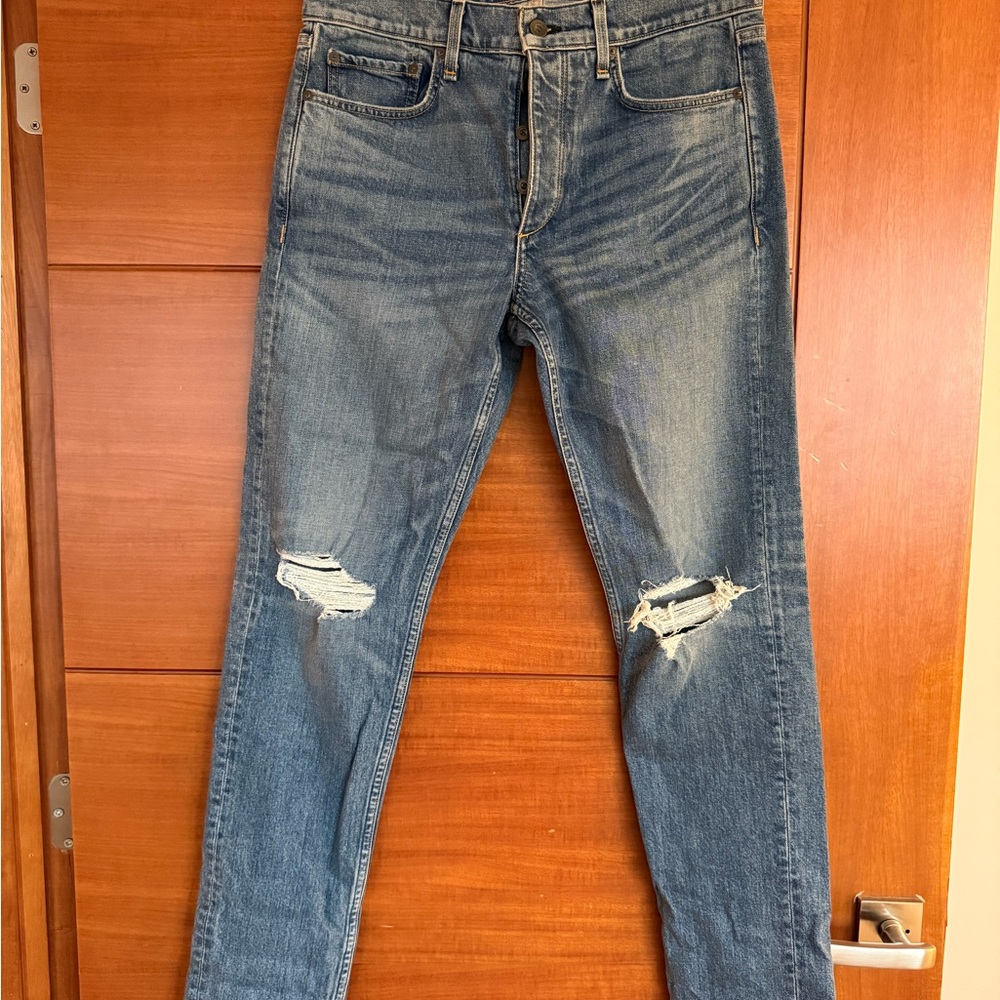 Rag&Bone Men’s Blue Jeans Distressed